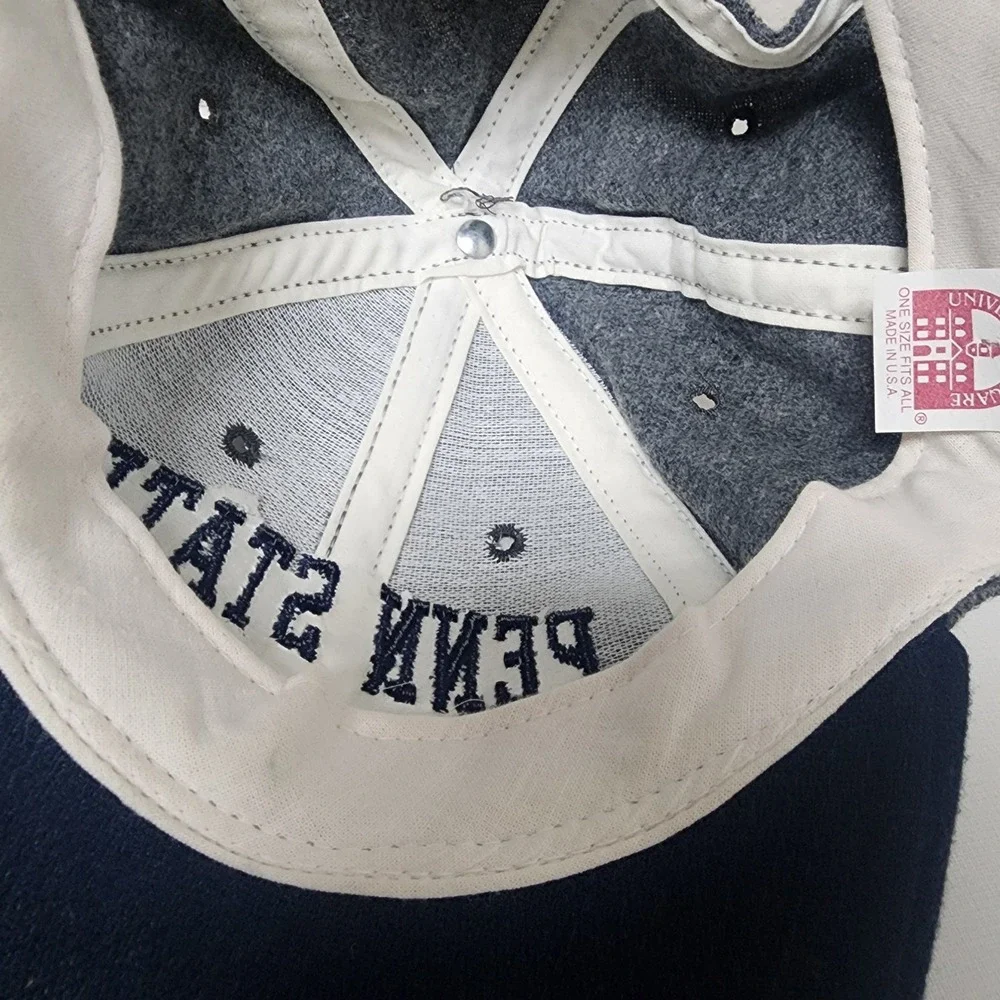 Vintage 90's Penn State University PSU Hat Made In USA Adjustable Embroidered